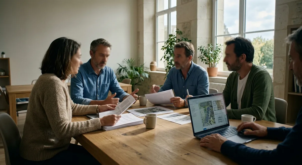 Réunion de conseil syndical d'une copropriété en gestion coopérative