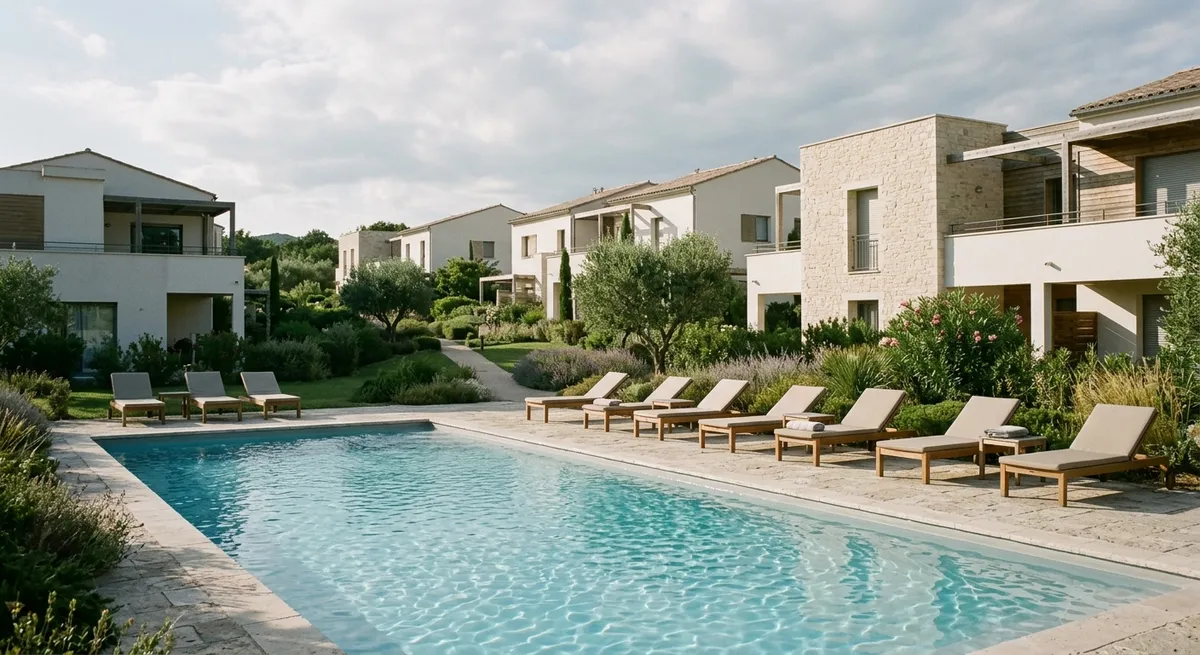 Résidence de villas avec piscine collective